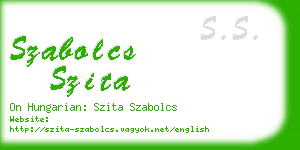 szabolcs szita business card